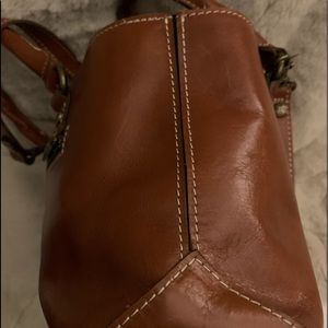 NWOT Patricia Nash leather over the shoulder crossbody handbag. 12”L 5”W 7”H